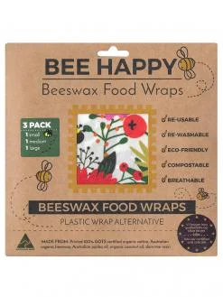 Bee Happy food Wrap 3pack