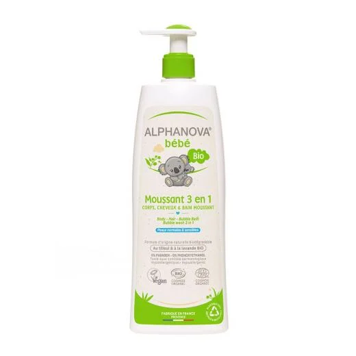 ALPHANOVA baby bébé® BIO 3-in-1 (bobble bad, shampoo, kropssæbe)