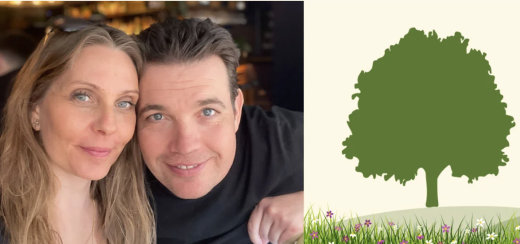 Heidi Riishøj og partner, logo med grønt træ og blomster