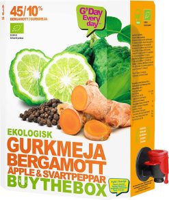 Økologisk gurkemejejuice med bergamot og sort peber