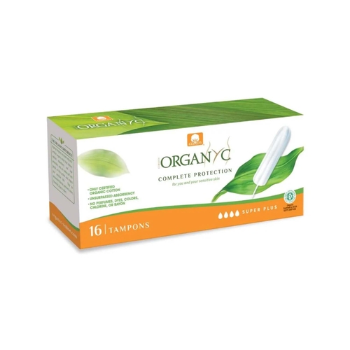 Organyc Super Plus Tamponer uden indføringshylster i 100 % certificeret økologisk bomuld.